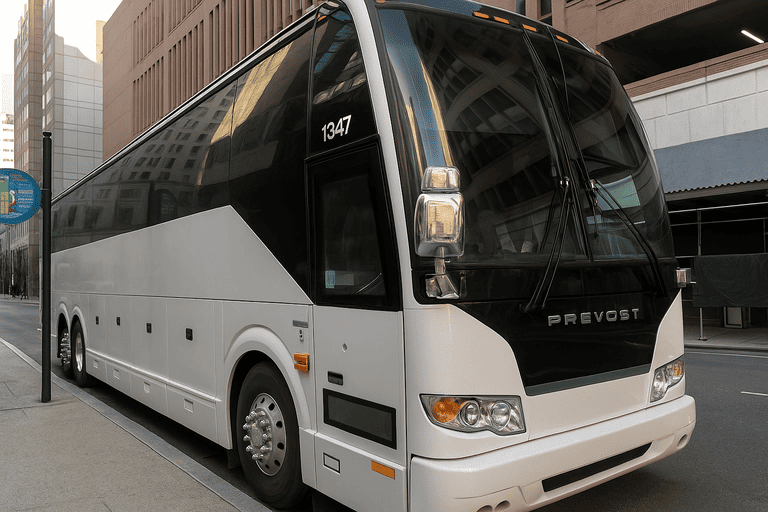 a Charter Bus Rental Grand Forks coach bus