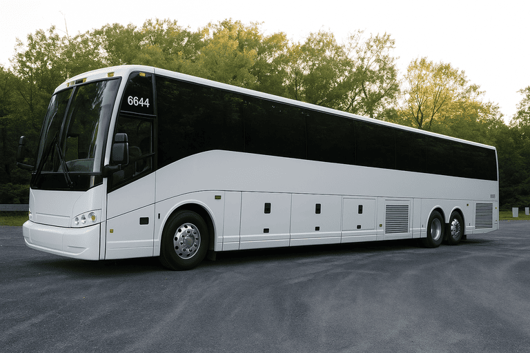 exterior of Charter Bus Rental Grand Forks coach bus