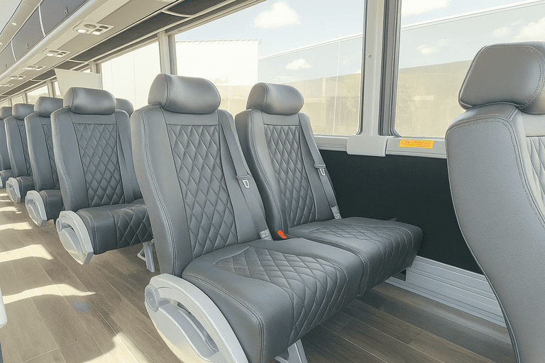 interior of Charter Bus Rental Grand Forks charter bus